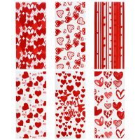 60Pcs Mixed Style Love Heart Candy Bags Plastic Gift Bag For Wedding Birthday Party Decor Valentines Day Gifts Packing Pouch