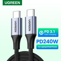 UGREEN 240วัตต์ USB Type C เคเบิ้ลสำหรับ Samsung S23 Realme สายไฟ PD3.1for PS5 Nintendo สวิทช์5A SuperchargeUSB C เพื่อ USB C สาย