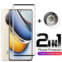 2in ฟิล์มกันรอยหน้าจอแบบโค้งทุกด้าน1กระจกนิรภัยสำหรับ Realme 11 Pro Plus สำหรับ Realme 10 Pro Plus 11pro Plus แก้วป้องกันเลนส์