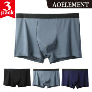 AOELEMENT 3 Chiếc Quần Lót Nam Màu Trơn Thoáng Khí Thoải Mái Mùa Hè Cotton