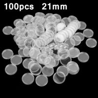 ✘○ 100Pcs Plastic Coin Holder Capsules Storage Clear Round Display Cases For Coins Storage Capsules Protection Boxes Container 21mm