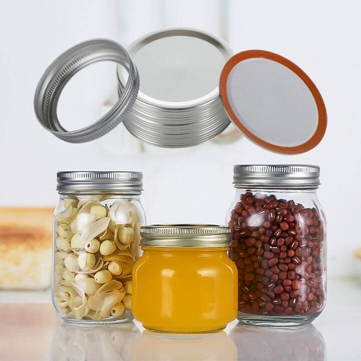 GF 12 Pack Mason Jar Lids and Rings, SplitType Leak Proof Lids