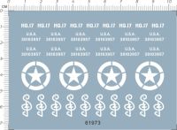 Super Detail Up 135 Military US Army Tank Star Markers Model Kit Water Decal