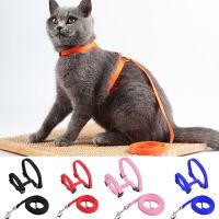 Pet Cat Harness amp; Leash Adjustable Cat Harness Breakaway Nylon Strap Collar with Leash Leads for Kitten Puppy Small Dogs Walking