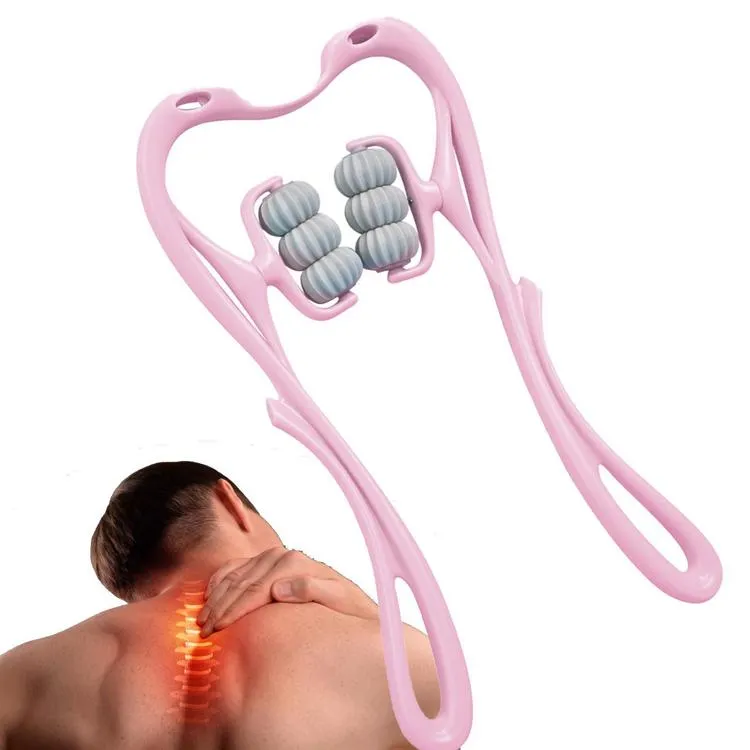 Handheld Neck Massager Trigger Point 6 Balls Roller Massager for