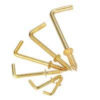 20pcs/10pcs L shape Dresser Cup Hooks Screws 7 Hanger Gold Alloy Frame Sheep Eyes Iron Hanging 7mm-70mm