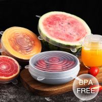 6 Pcs/ Set Universal Silicone Cover Fresh Keeping Silicone Stretch Lids Caps For Food Pot Dish Kitchen Accessories