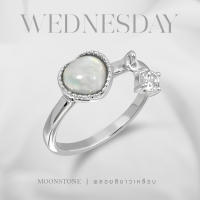 Mizuchol-แหวนเสริมดวงความรักสำหรับคนวันพุธ Darling ring พลอย Moonstone (RD)