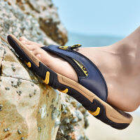 Hot Jumpmore Summer Beach รองเท้าแตะหนัง Flip Flops รองเท้าลำลองสำหรับผู้ชายขนาด38-45