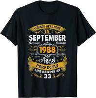 Legends Born In September 1988 33Th Birthday 33 Years Old T-Shirt