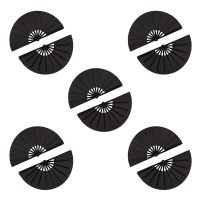 10 Pieces Folding Fan Nylon Cloth Handheld Folding Fan Chinese Tai Fan Black Decoration Fold Hand Fan