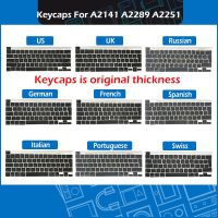 Original New Laptop A2141 A2289 A2251 Key Cap Set Azerty For Macbook Pro Retina 13 16 Keycaps keys Keyboard Repair 2019 2020