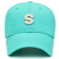 Q trend หมวกแก็ปกันแดด หมวกตัวอักษร S หมวกแฟชั่น รุ่น S