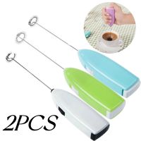 2PCS NEW Electric Egg Beater Mini Handheld Coffee Milk Blender Foam Frother String Whisk Mixer Stainless Steel Cream Stir Tools