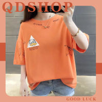 QDshop ขายดีประจำฤดูกาลลุคส✨าวหวานเสื้อยืดคอกลมสุดสวยนุ่มนวลลุคชิ❤️‍?ลๆสบายๆเรียบง่ายและหลากหลาย? ?