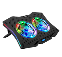 พัดลมโน๊ตบุ๊ค เกมมิ่ง SIGNO RGB Gaming Cooling Pad รุ่น SPECTRO CP-510 # ที่รองโน๊ตบุ๊ค พัดลม ระบายความร้อน CP510