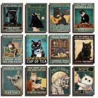 2023۩✷ Retro Poster Spirit Black Cat Humorous Funny Picture Canvas Painting Decotion Wall Art Mural For Modern Kids Home Room Decor