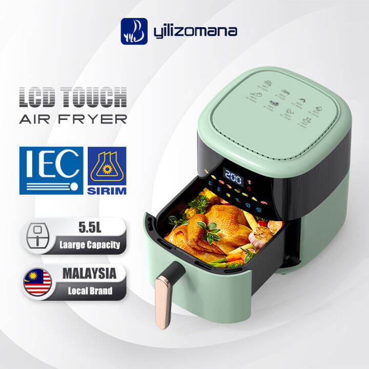 【5 Years Warranty】Yilizomana Air Fryer Oven Digital5.5L Airfryer Air