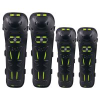 4PCS Motorcycle Knee Pads Elbow Leggings Motocross Cycling Night Reflective Safety Windproof Shatter-Resistant Protective Equip