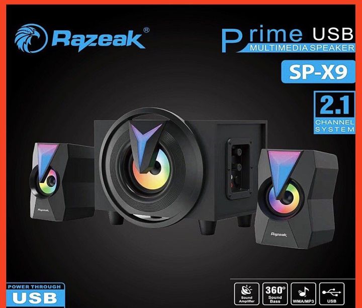 razeak-รุ่น-sp-x9-ลำโพงมีไฟ-7-สี-เสียงดี-เสียบเมม-แฟลตไดร์-มีบลูทูธ-ในตัว-รีโมทคอนโทรล์-usb-speaker-bluetooth