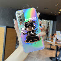 เคสโทรศัพท์มือถือปลอกสำหรับ Samsung Note20 Galaxy Note20กล่องที่สร้างสรรค์มากสีสันสดใสปลอกบัตรเลเซอร์ในตัว