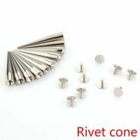 10 sets of 40X7mm Silver Cone Studs And Spikes Craft Cool Punk Garment Rivets For Clothes Bag Shoes Leather craft decorations.