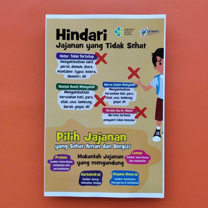 Poster Sekolah - Hindari Jajan Yang Tidak Sehat | Poster Kuliner Anak ...