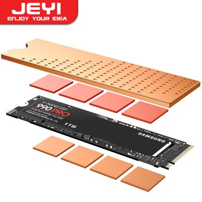 JEYI ฮีทซิงค์ M.2ทองแดงพร้อมแผ่นความร้อนนาโนดิสก์แบบแข็งสำหรับโน็คบุคตั้งโต๊ะหม้อน้ำสำหรับ SSD ทองแดงบริสุทธิ์ NVMe NGFF