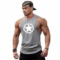 New fashion pure cotton sleeveless shirt vest mens fitness shirt mens undershirt bodybuilding exercise fitness vest fitness me