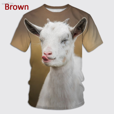 2023 Mens | Sheep Pattern T-shirt | Cool T-shirt | Goat Pattern T-shirt | Cute Pattern 3d 2023 T-shirt Unisex