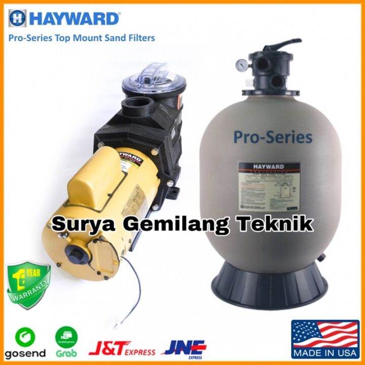 Pompa Kolam Renang Hayward 3HP + Sand Filter Hayward S310t2 31 Inchi