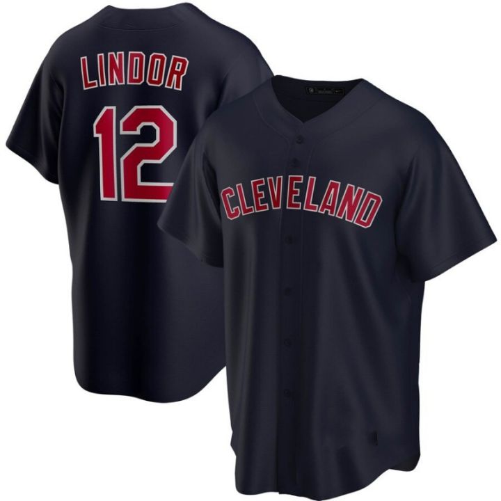 เสื้อเบสบอลเอมเอวบี22-23ใหม่อินเดียอินเดีย-12เสื้อ-lindor-francisco