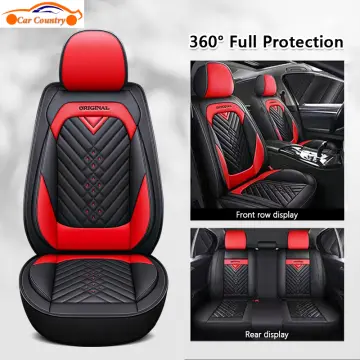 Car seat covers in red. Universal protective covers for 5 car