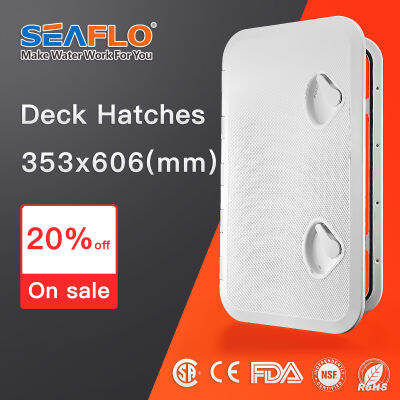 SEAFLO 353*606 Deck Access Hatch สำหรับ Marine เรือ Yacht RV Watertight Anti-UV Non-Skid การตรวจสอบพลาสติก ABS ประตู353X606