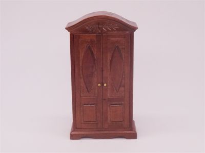 1:12 Scale Dollhouse Furniture red Miniature Vintage Wooden Wardrobe Dolls House Accessory