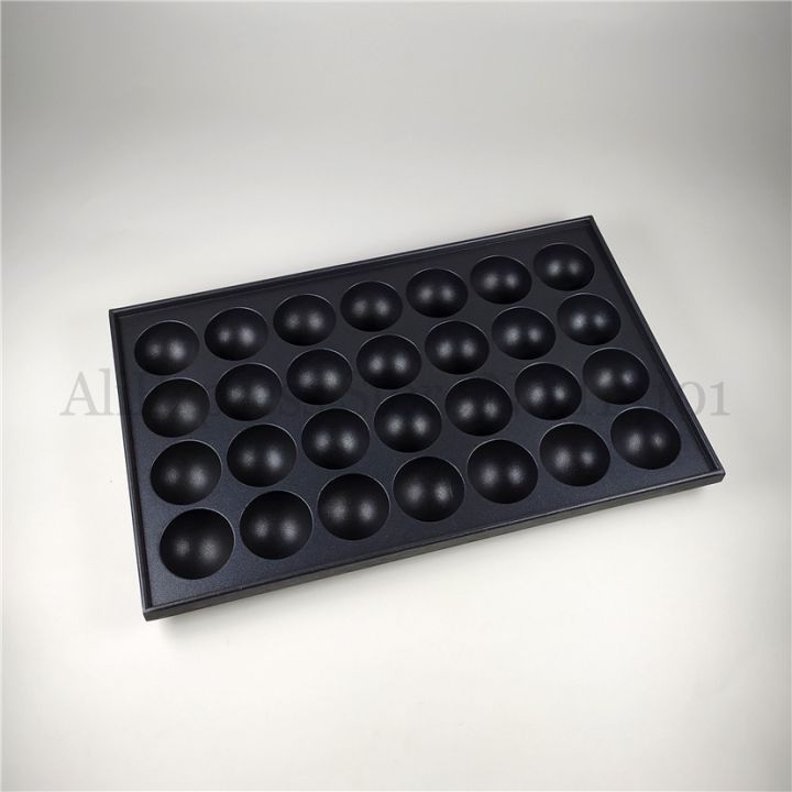 nonstick-takoyaki-grill-tray-octopus-ball-plate-spare-part-of-takoyaki-stove-aluminium-alloy-28-holes-diameter-40mm