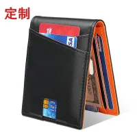 [hot][ บลูทูธกระเป๋าสตางค์ที่กำหนดเอง ] กระเป๋าสตางค์หนังแท้ airtag Tracker Money Set Mens European and American R Card Pack