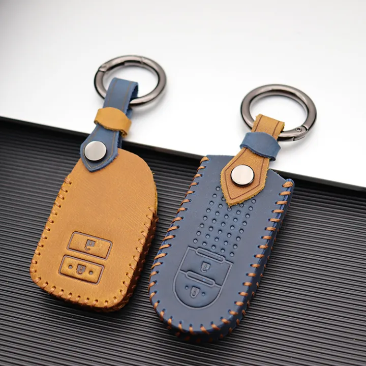 Leather Car Key Case Myvi Axia Aruz Alza Key Cover 2021 2020 Car