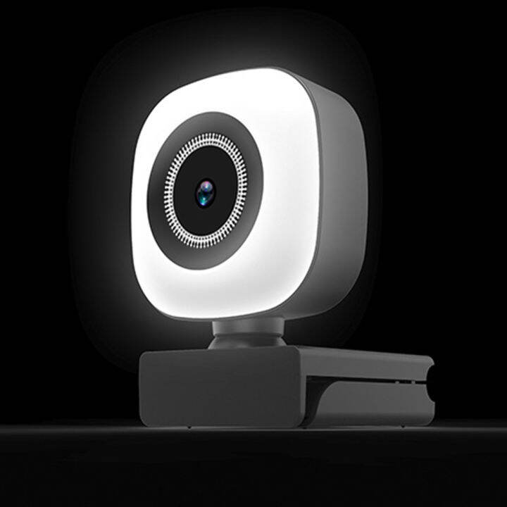 4K USB Plug and Play cam with Builtin Microphone Light for Live