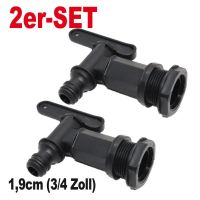 2pcs Water Butt Tap Replacement Rain Barrel Water Tank 3/4in Garden Water Barrel Spout Water Tank Spout Valve