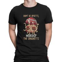 Is pasta T Shirt for Men 100% Cotton Novelty T-Shirts O Neck The Flying Spaghetti Monster Tees Short Sleeve Tops Birthday Gift