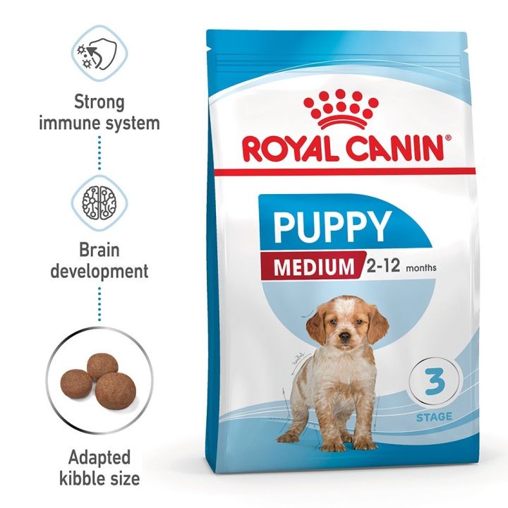 ส่งฟรี-royal-canin-medium-puppy-4kg-อาหารเม็ดลูกสุนัข-พันธุ์กลาง-อายุ-2-12-เดือน