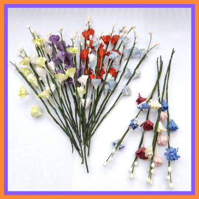 [5 ช่อ] ดอกยิปโซ เข้าช่อ ดอกไม้กระดาษ ดอกไม้ประดิษฐ์ สำหรับงานฝีมือต่าง ๆ หลากหลายสี 10 mm