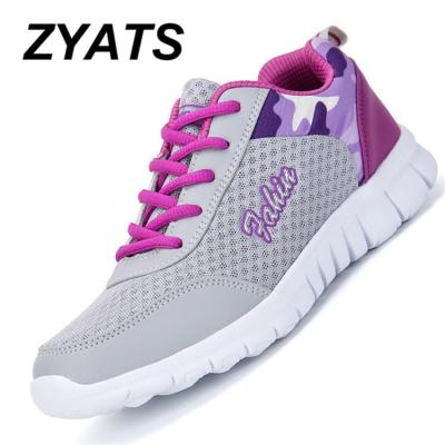 ZYATS รองเท้าวิ่งผู้หญิงแฟชั่นลำลอง,รองเท้าวิ่งระบายอากาศน้ำหนักเบาเป็นพิเศษรองเท้าขนาดใหญ่35-42ตาข่ายฤดูร้อน
