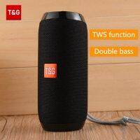 ลำโพง TG117บลูทูธแบบพกพาลำโพงกลางแจ้ง TWS กล่องเสียงไร้สายสเตอริโอรอบทิศทางรองรับ TF วิทยุแฮนด์ฟรี