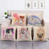 【hot】⊙✟✶ Dog Colorful Pillowcases for Pillows Room Bedroom Bed Sofa Cotton Covers