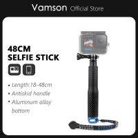 Vamson for GoPro 11 10 9 8 7 6 Aluminum Extendable Pole Selfie Stick Monopod Tripod Mount for GoPro Hero 11 for Insta360 for Yi