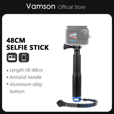 Vamson ขาตั้งกล้องขาเดียวอะลูมิเนียมยืดได้สำหรับ Gopro 11 10 9 8 7 6ขายึดกล้องโกโปรฮีโร่11สำหรับ Insta360