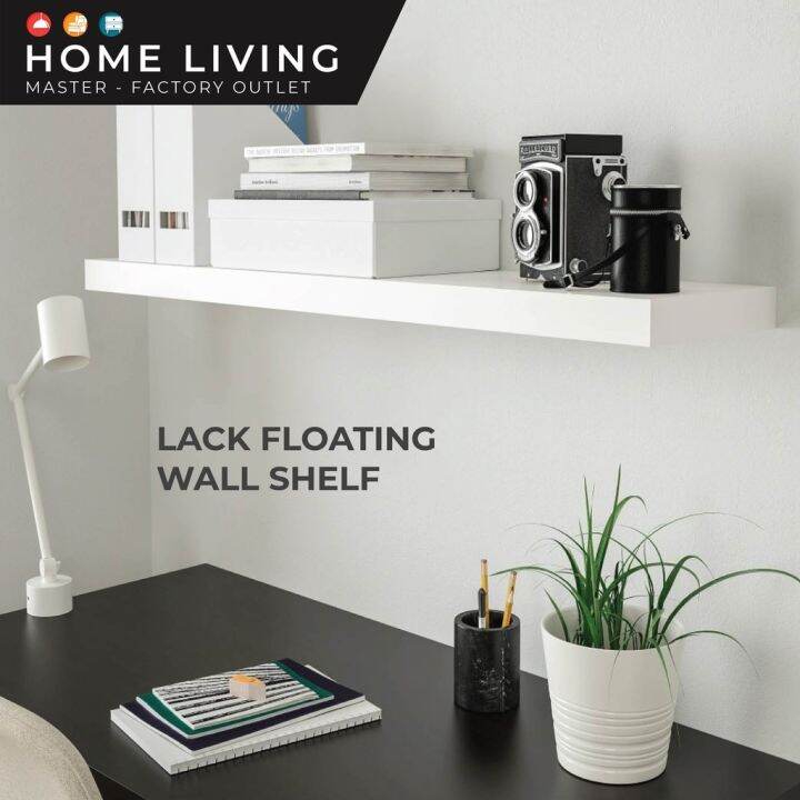 Floating Wall Shelf 80cm (5cm Thickness) Home Living Shelves 悬空木架墙上架