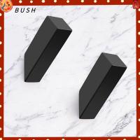 BUSH 2 Pcs 304สแตนเลสสตีล ตะขอแขวนผ้าเช็ดตัว Cuboid สีดำด้าน ตะขอแขวนเสื้อผ้า อุปกรณ์ติดผนัง ที่แขวนเสื้อคลุม อุปกรณ์ทางเข้าห้องน้ำ